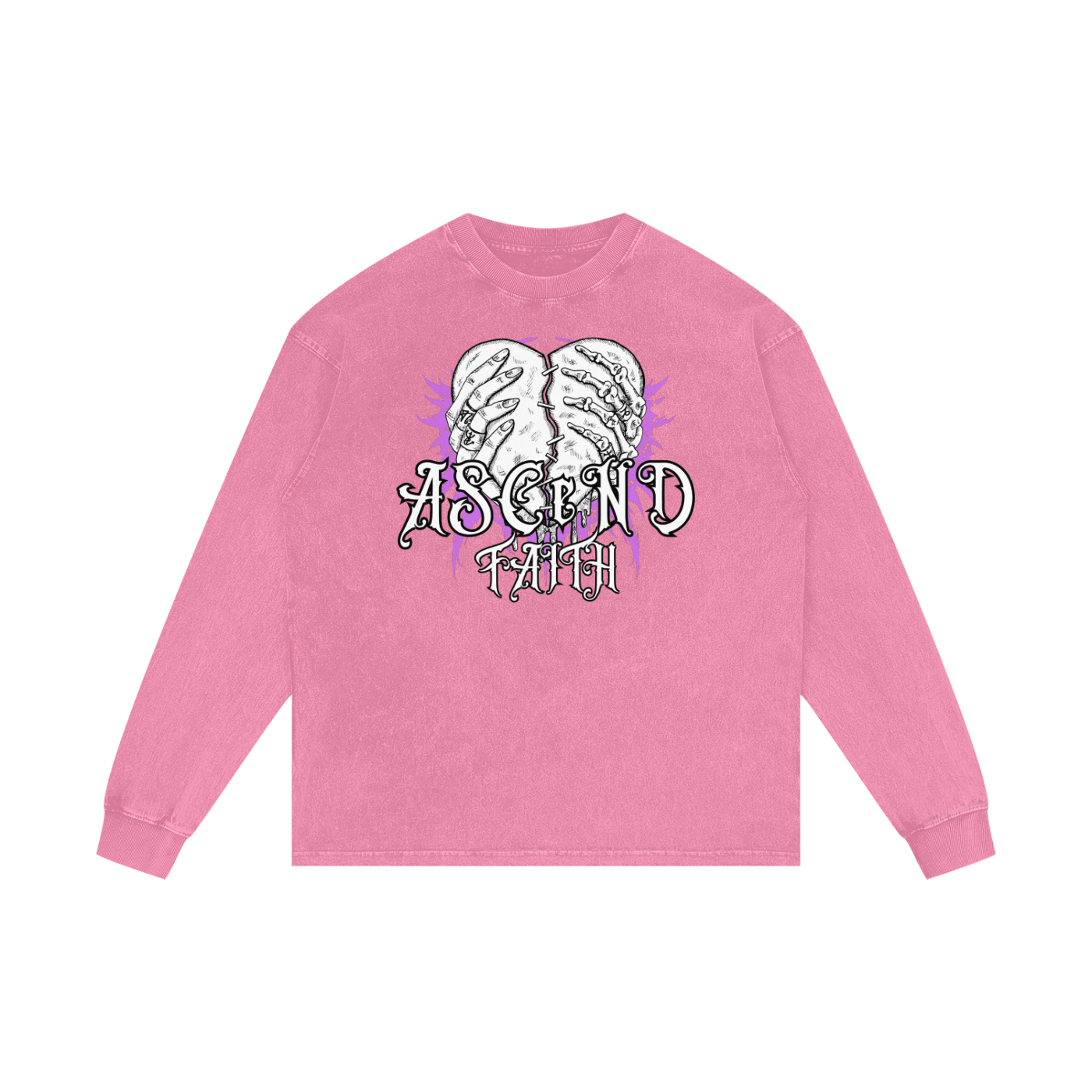 FAITH Acid Wash Long Sleeve T-Shirt