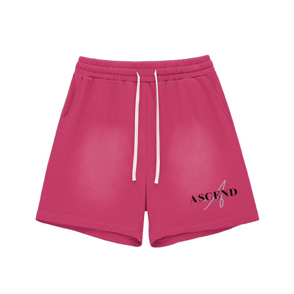 Sun Fade Raw Edge Cotton Shorts