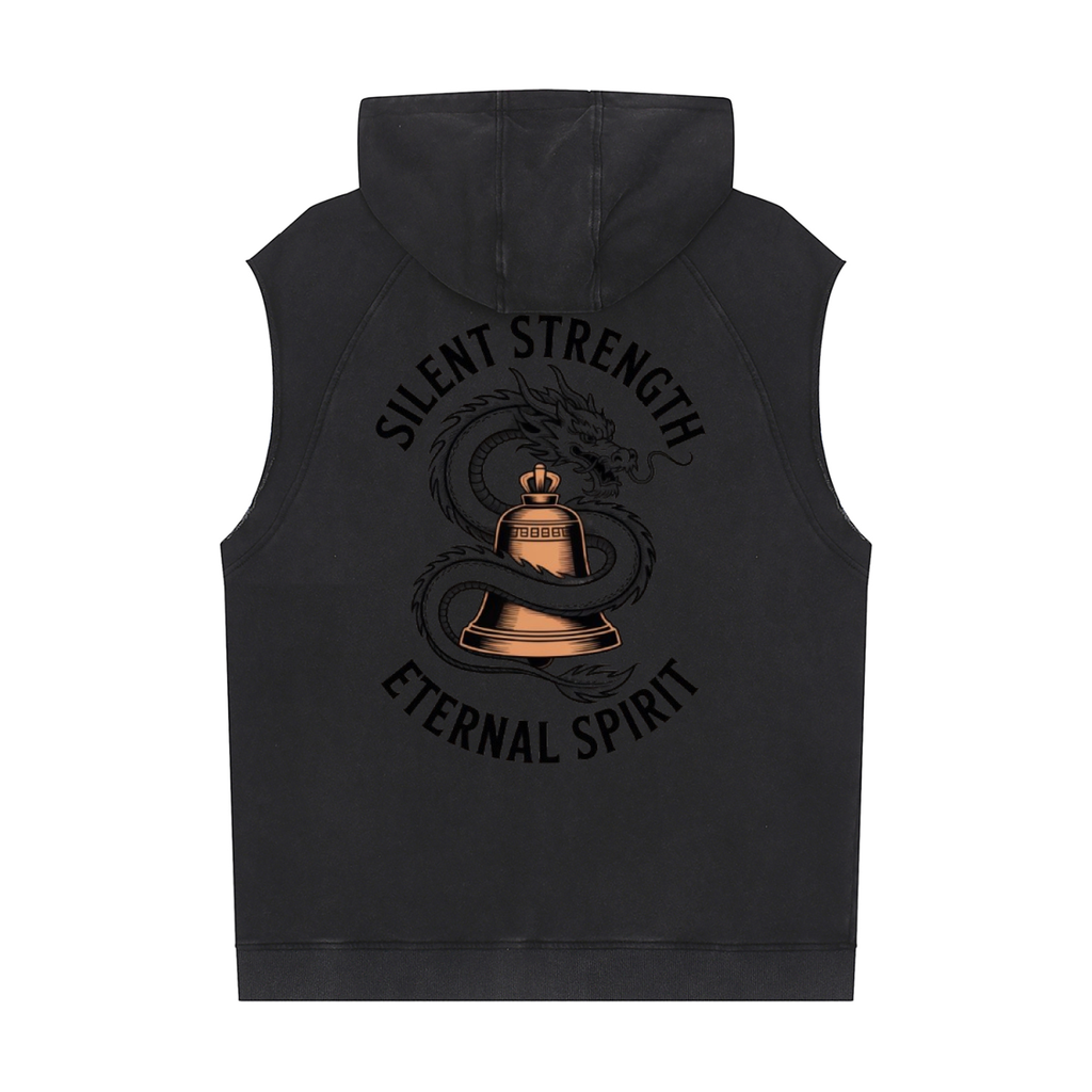 Snow Washed Sleeveless Hoodie