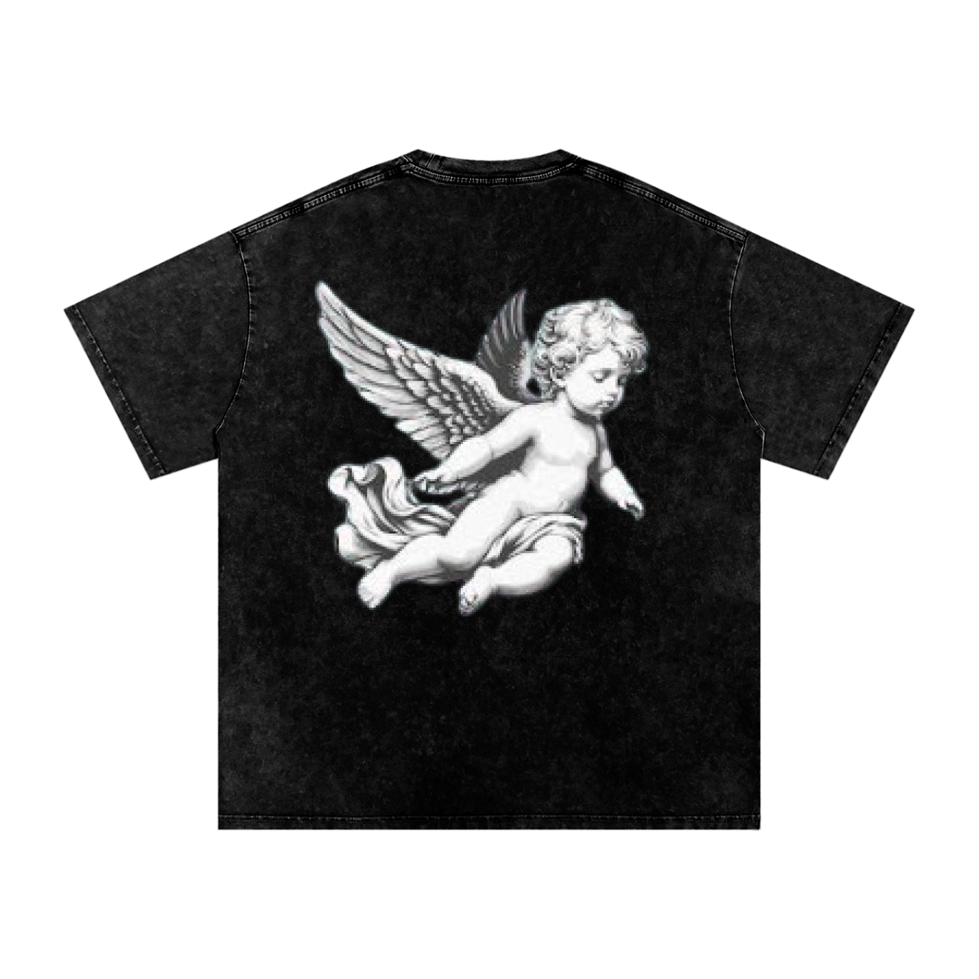 Snow Washed Oversized Cotton T-Shirt