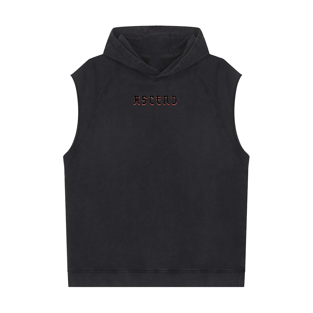 Snow Washed Sleeveless Hoodie