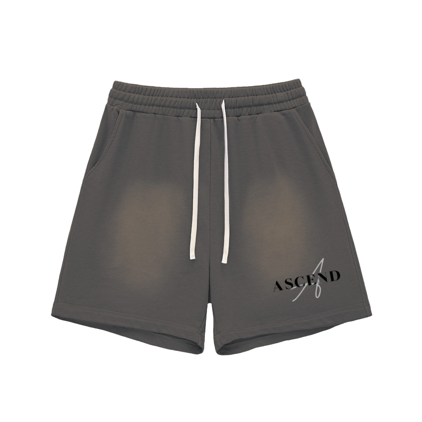 Sun Fade Raw Edge Cotton Shorts