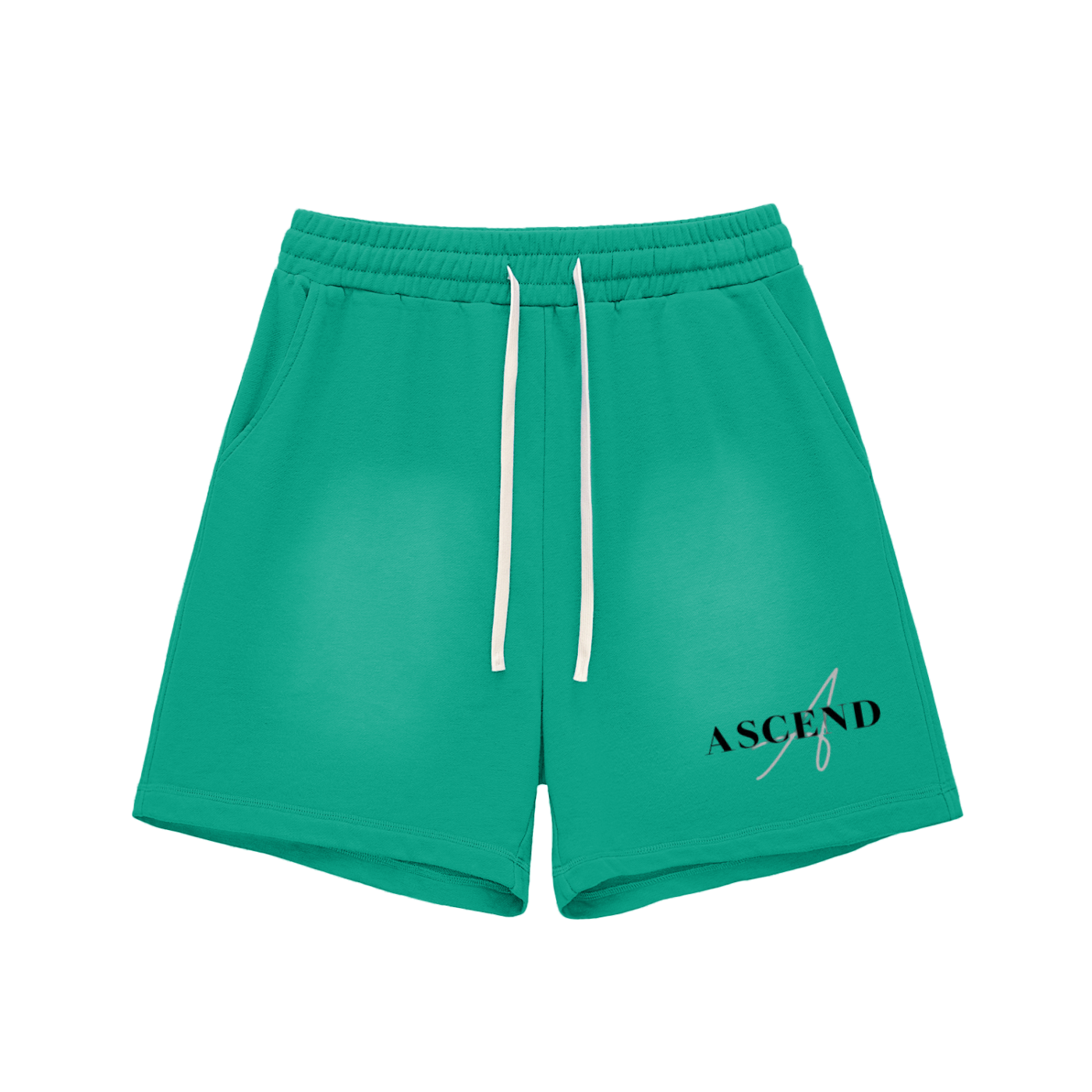 Sun Fade Raw Edge Cotton Shorts
