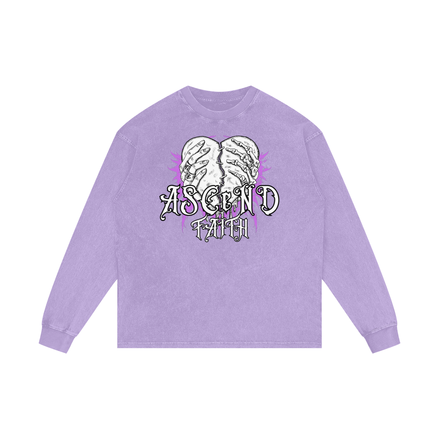 FAITH Acid Wash Long Sleeve T-Shirt