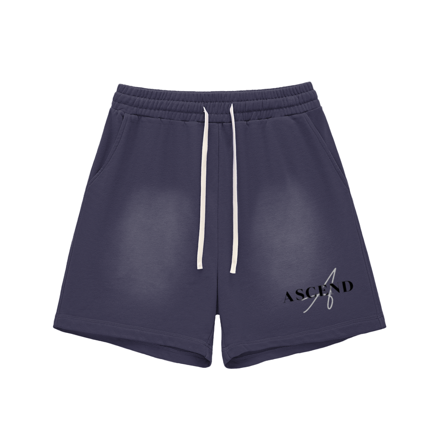 Sun Fade Raw Edge Cotton Shorts